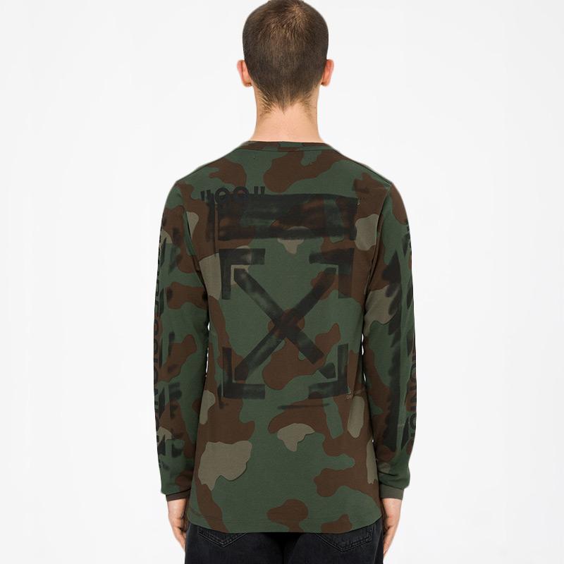 Promo Off White L-S Camouflage Stencil 