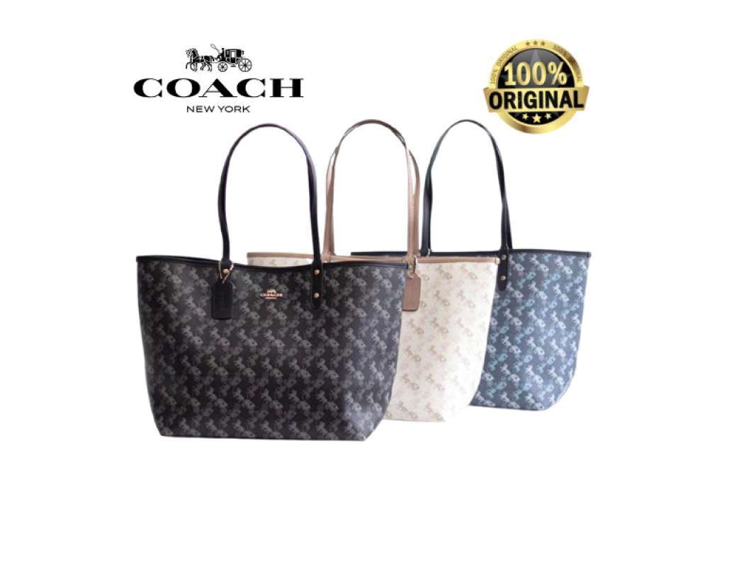 coach reversible tote brown