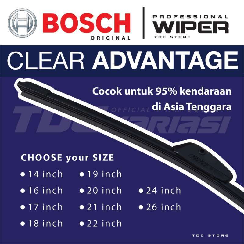 Jual Perodua Kenari Wiper Blade Bosch Asli Clear Advantage Pisang 16 18 Di Seller Tdc Indonesia Kota Tangerang Banten Blibli