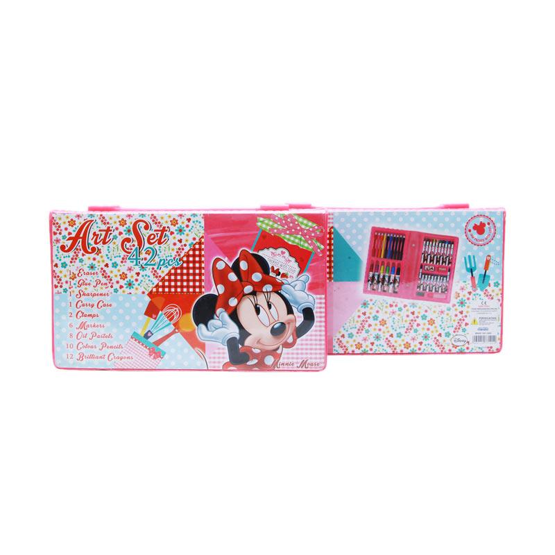 Jual Adinata Minnie Mouse Art Set Alat Mewarnai - Pink [42 ...