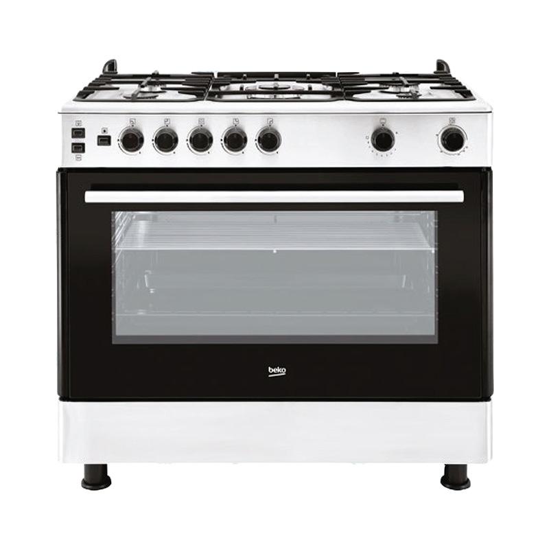 Jual Beko Gg15115dx Stainless Steel Kompor Gas 5 Tungku With Oven