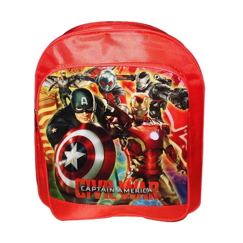Others Karakter Kartun Captain America Tas Sekolah Anak