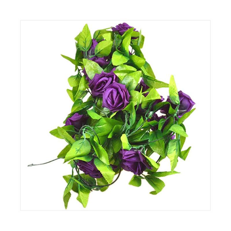 Jual Bluelans Artificial Fake Silk Rose Flower Ivy Vine