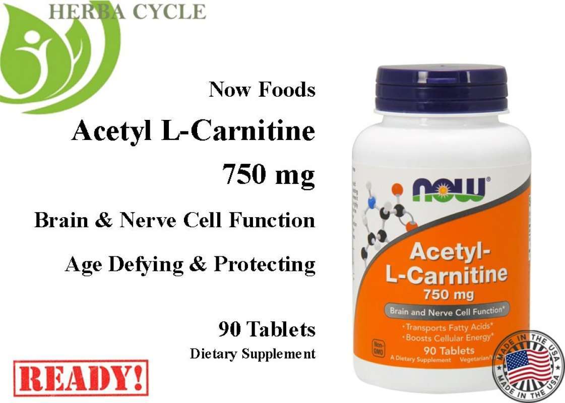 Jual Now Foods Acetyl-l Carnitine Now Acetyl Carnitine Suplemen Kesehatan [750  Mg/ 90 Tab/ Ori Us] Di Seller Herba Cycle - Cideng, Kota Jakarta Pusat |  Blibli