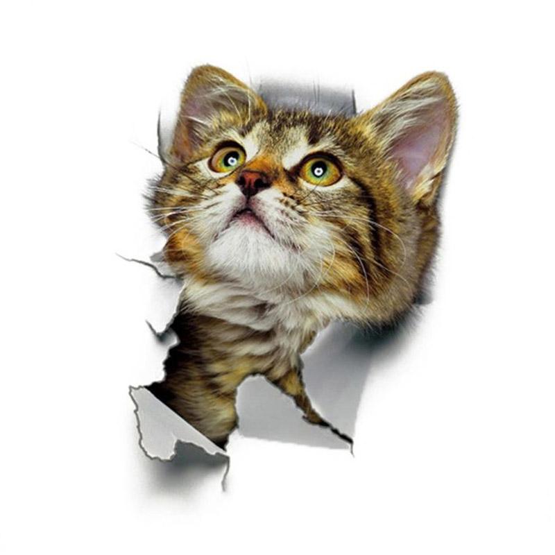 Promo Bluelans #1 Cute 3D Cat Wall Art Sticker Home ...