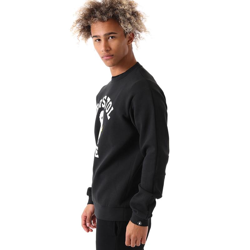 ラッピング不可】 BAPE×FCRB COLLEGE CREWNECK SWEAT S BLACK