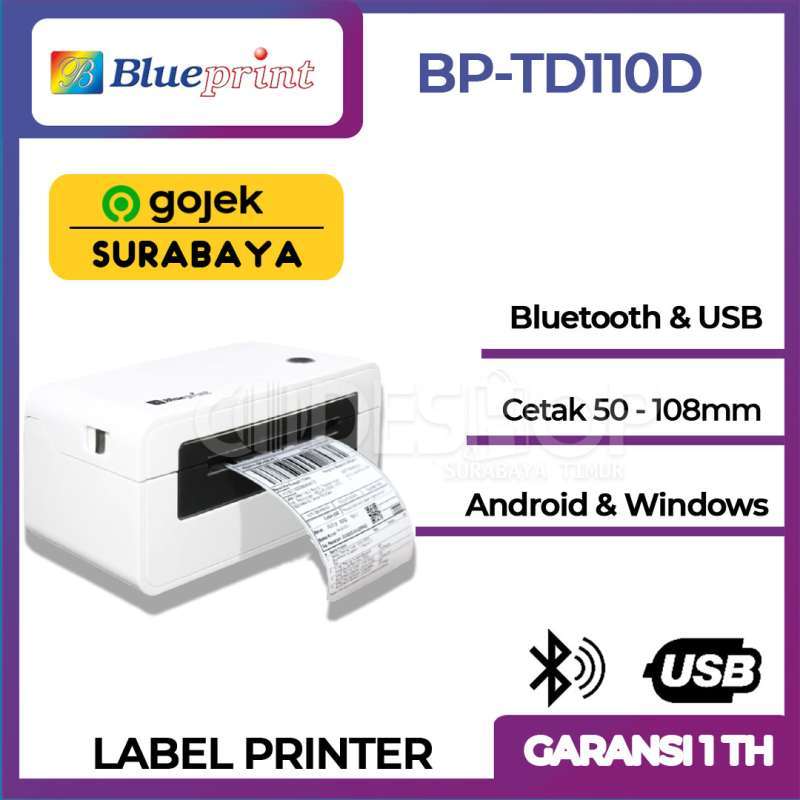 Jual BLUEPRINT TD110D PRINTER LABEL BARCODE THERMAL BLUETOOTH ...