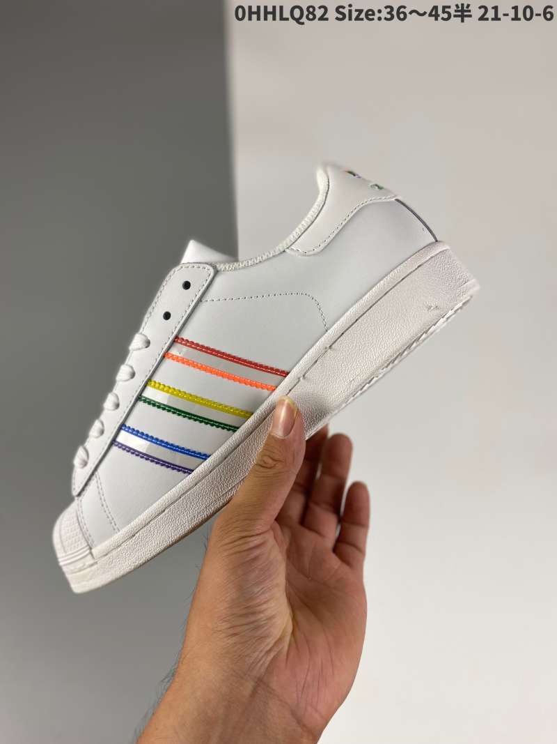 Jual 80 shell head rainbow 🌈 Board Shoes White colorful Adidas originals  superstar shell head classic sports board shoes fy9022 36.5 37 38.5 39 - 43  di Seller SNK souxing shop - | Blibli