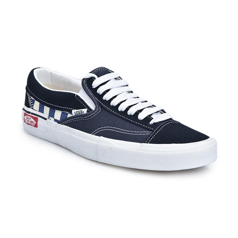 vans slip on checkerboard navy