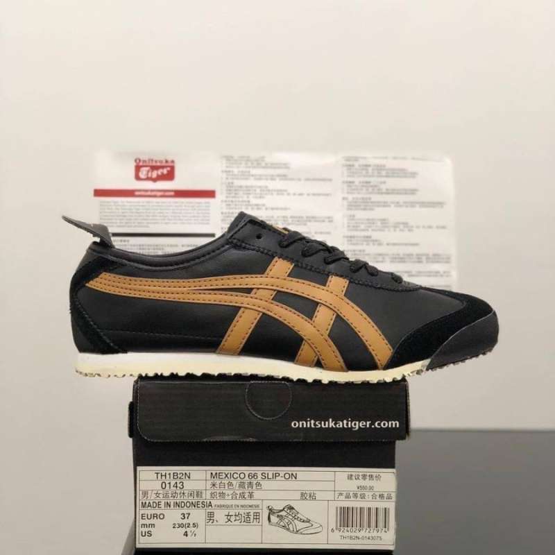 onitsuka black leather