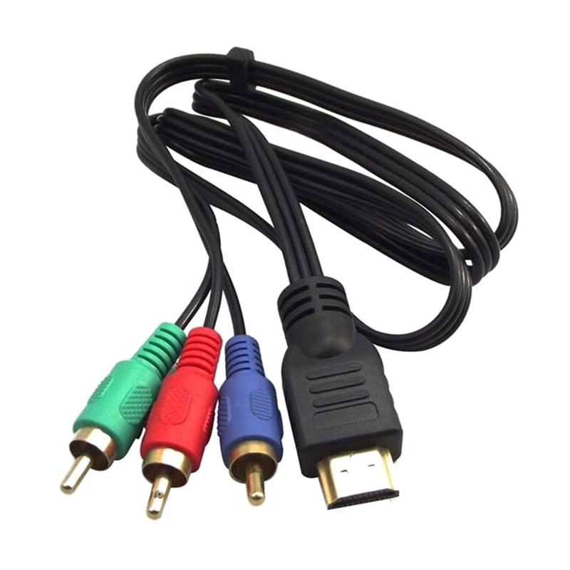 Jual Bluelans Hdmi Male To 3 Rca Audio Video Converter Component Av Adapter Cable 1m Murah Maret 2020 Blibli Com