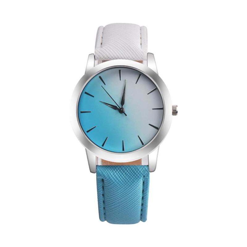 Jual Bluelans Double Colors Fashion Women Faux Leather Band Simple Analog Wrist Watch Pink Purple Online Desember 2020 Blibli