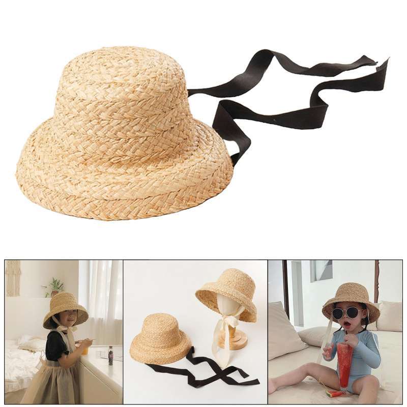 Kids Straw Hat Summer Travel Sun Hat 