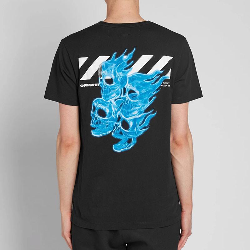 Off white sales diagonal skulls tee