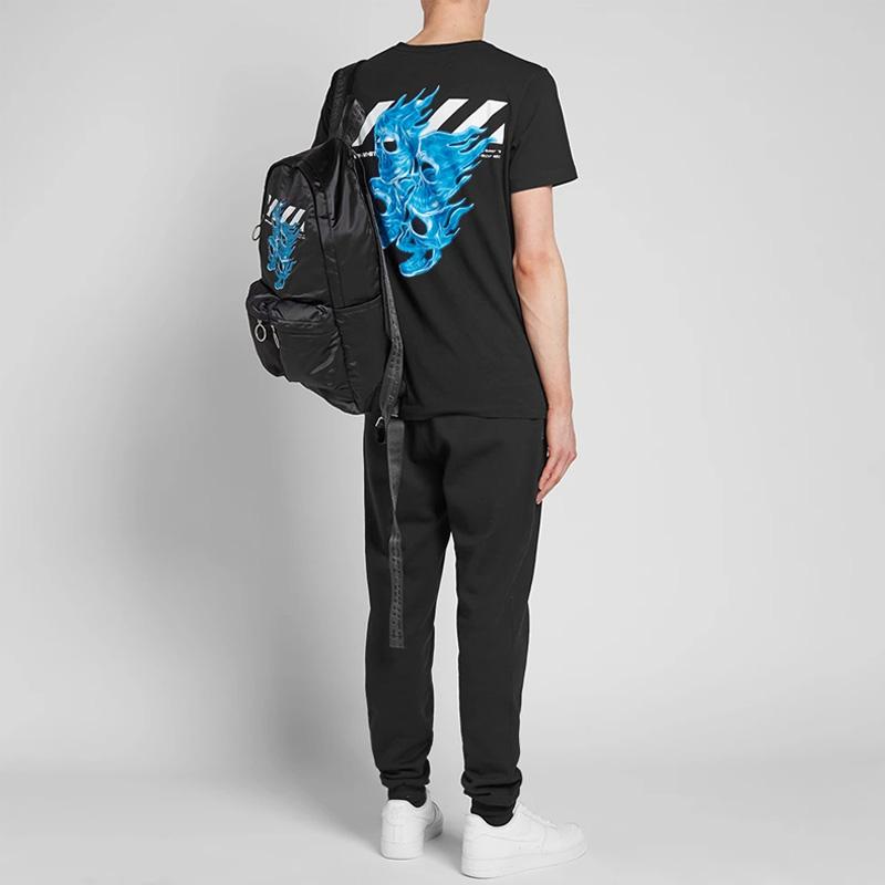 Off white diagonal outlet skulls tee