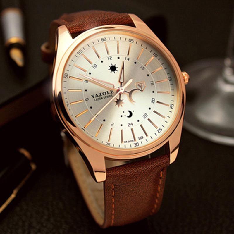 Jual Yazole Luxury Watch Fashion Gold Watches Waterproof Luminous Men S Watch Online Januari 2021 Blibli