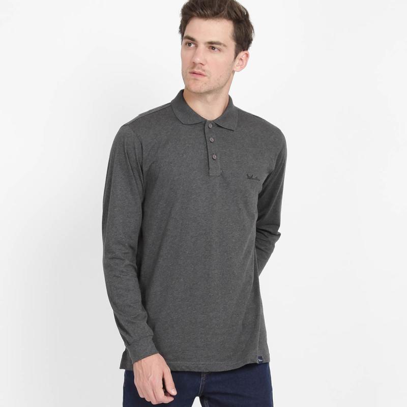 Jual Valentino Kaos Polo Lengan Panjang Pria Dark Grey Online Januari 2021 Blibli