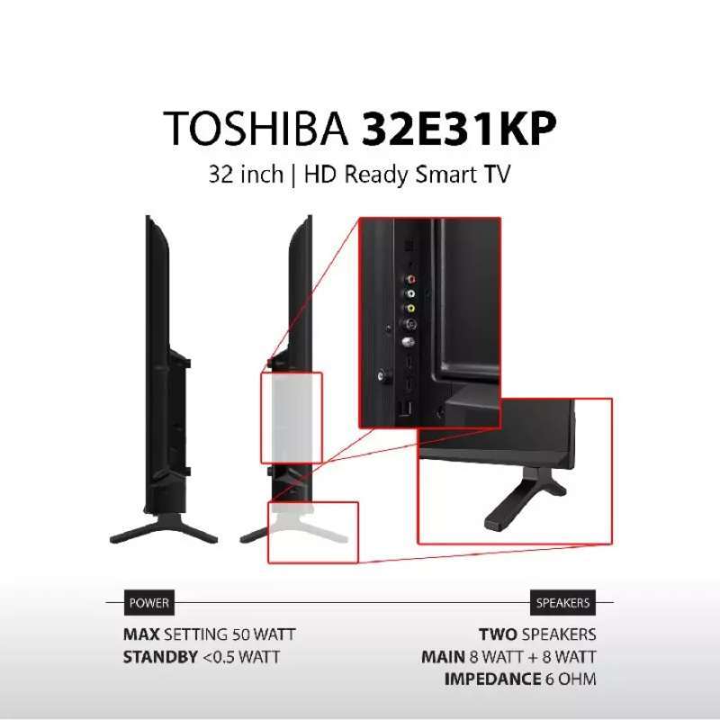 TOSHIBA 32 Inch Smart LED TV VIDAA BEZELLESS HG 32V35KV