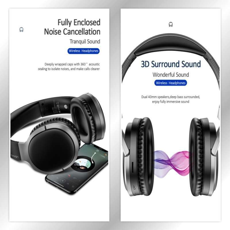 Jual Usams Headphone Wireless Noise 