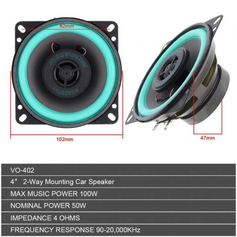 Jual Speaker Pintu Mobil 4 Inch 2 Way 