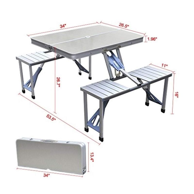 Jual Enable Home 8823 A Meja Kursi Piknik Foldable Portable Aluminium Online Agustus 2020 Blibli Com