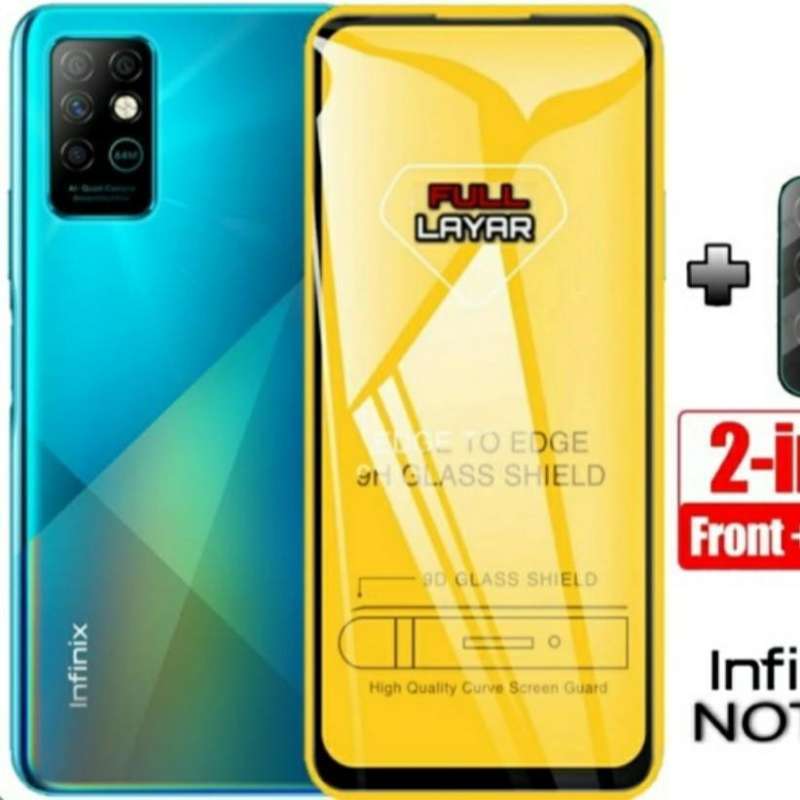 Tempered Glass INFINIX NOTE Full Cover Bonus Camera Protector