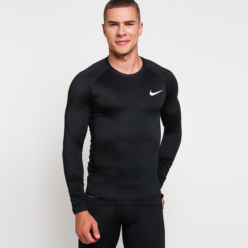 Jual NIKE Men Football Top Long Sleeve Tight Celana Olahraga Pria