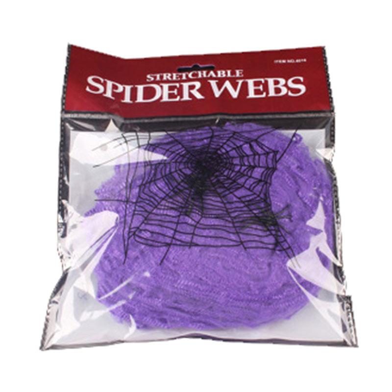 Realistic Stretchy Cobweb Spider Web Halloween Party Props Haunted House Decor*