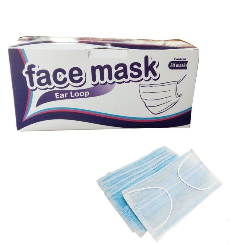Jual Face Mask Masker Mulut 50 Pcs Box Blue Online November 2020 Blibli