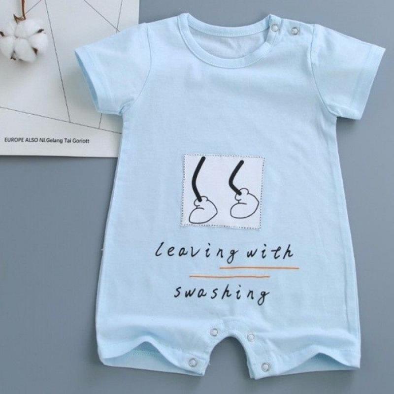 Jual Eds Happy Feet Pattern Summer Baby Cotton Short Sleeve