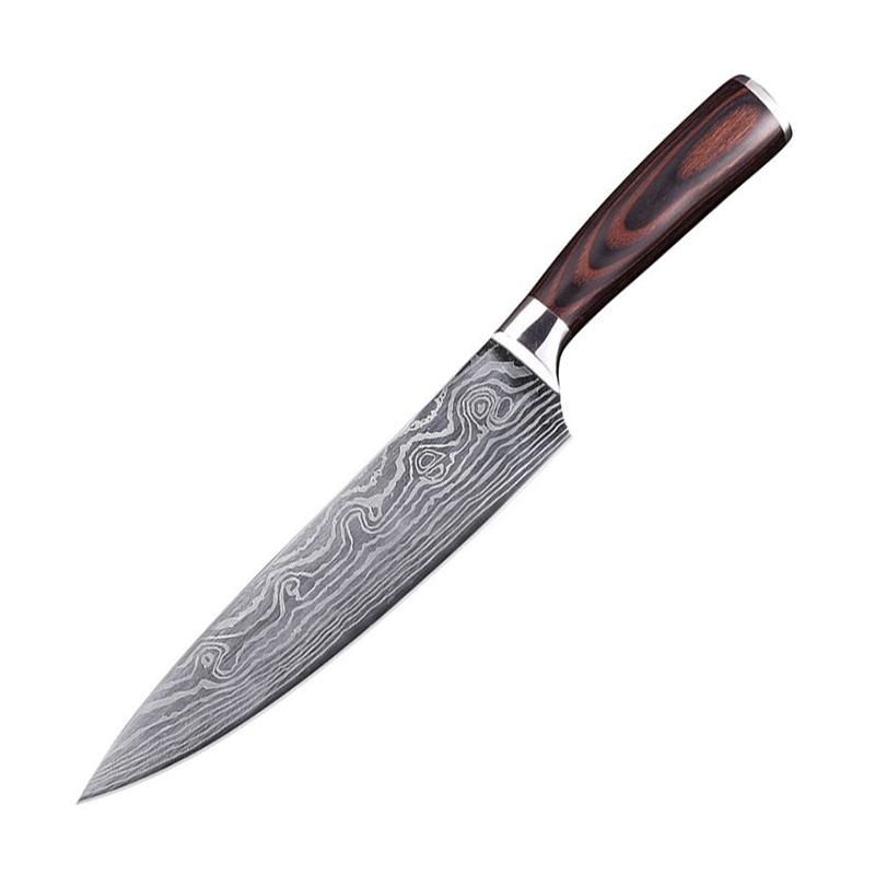 Jual H Ikea 7cr17 Japanese Damascus Multi Purpose Chef Knife Sashimi Slicing Knife Grain Steel Wooden Handle With Gift Box 8 Inch Online September 2020 Blibli Com