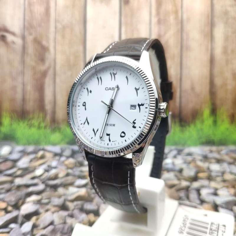 Casio Analog Jam Tangan Pria Kulit Cokelat MTP 1302L 7B3 Original