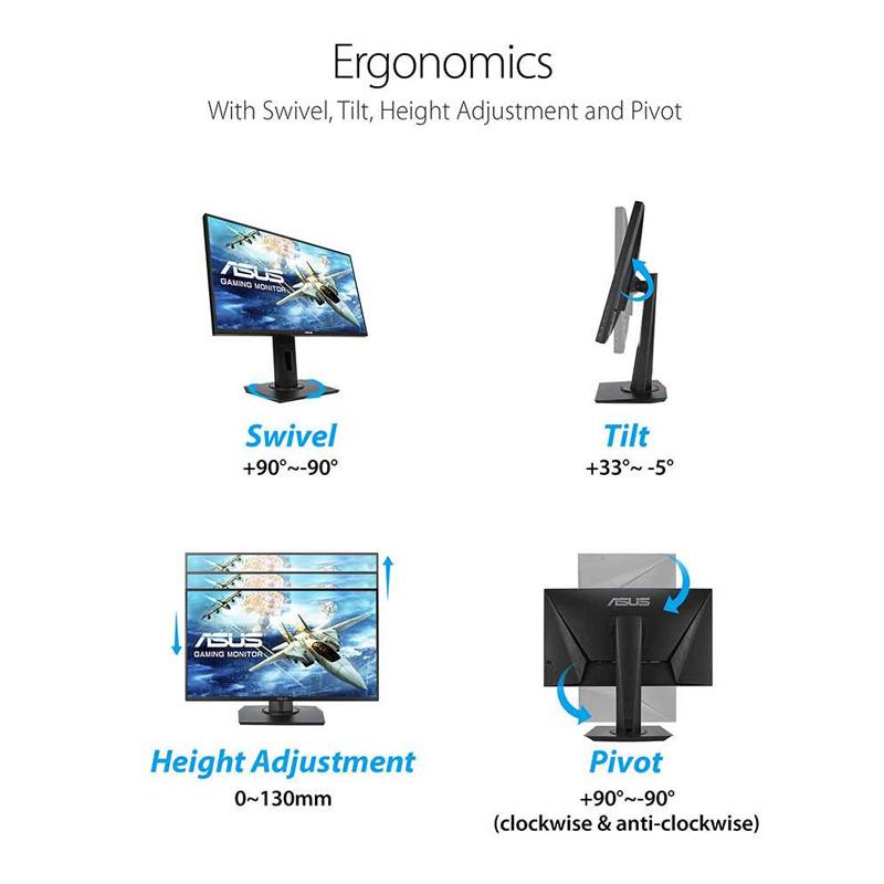 Jual Asus Vg258qr Gaming Monitor 24 5 Inch Full Hd 0 5ms 165hz G Sync Compatible Adaptive Sync Online Desember 2020 Blibli
