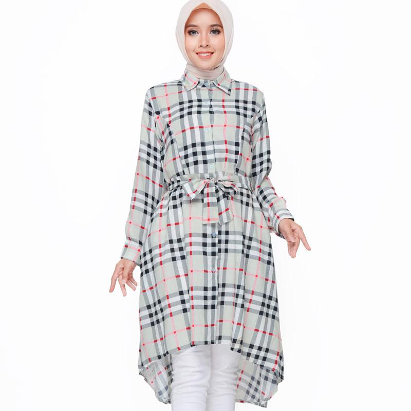 Jual Tunik Kemeja Asimetris Tangan Panjang Muslim Wanita Kancing Full Jfashion Jaomis Online Februari 2021 Blibli
