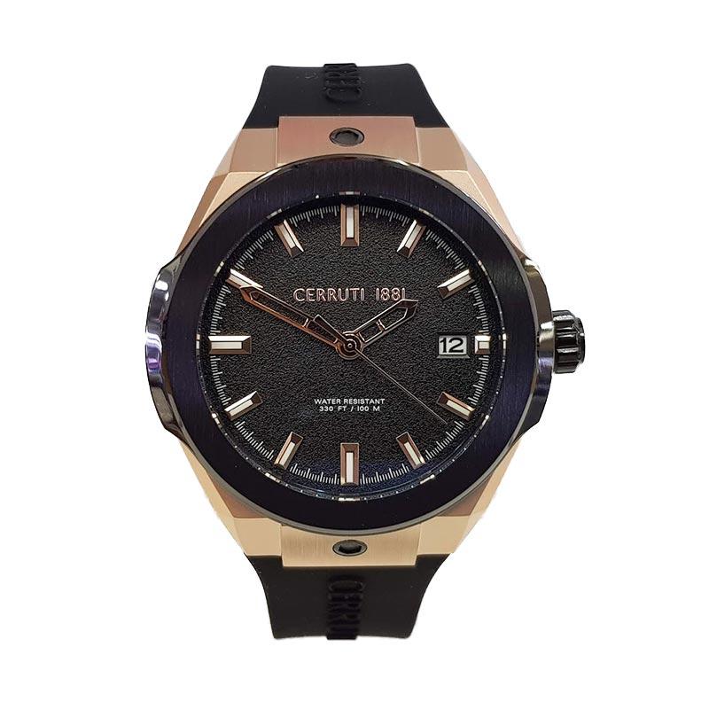Promo Jam Tangan Pria Cerruti 1881 CRA29007 Rubber Strap Diskon 35
