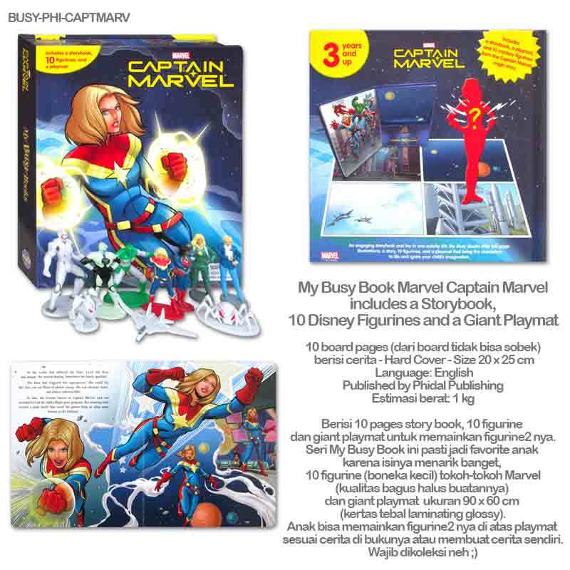 Jual My Busy Book Marvel Captain Marvel Includes A Storybook 10 Toy Figurines And A Giant Playmat Online November 2020 Blibli Com