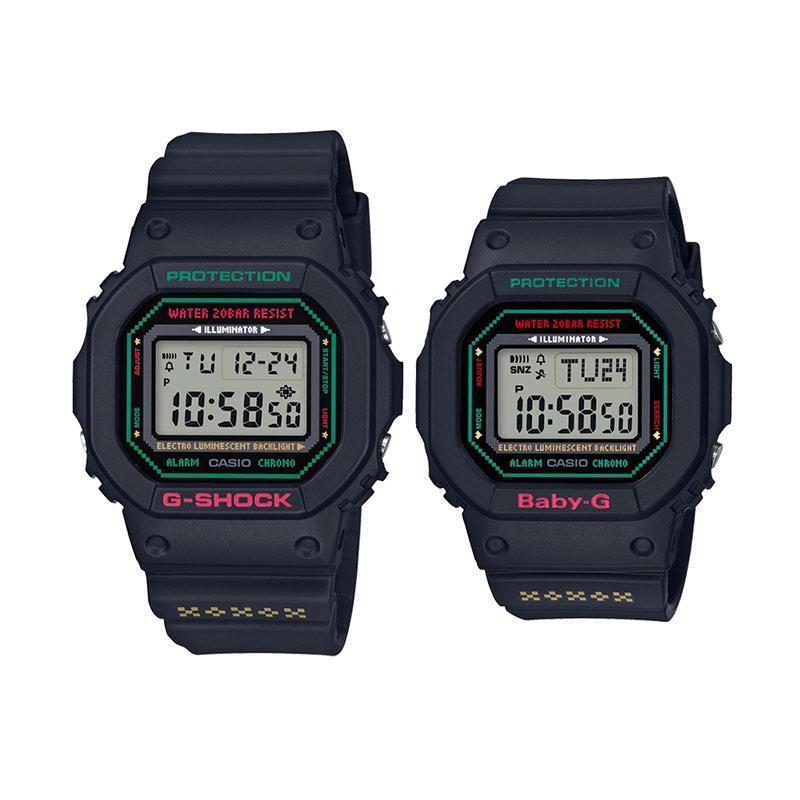 CASIO G Shock LOV 19B 1DR Couple with Baby G Hitam LOV19B Limited Jam Tangan Couple