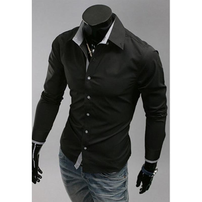 Jual Iit Men Shirt 2018 Spring New Brand Business Men S Slim Fit Dress Shirt Male Long Sleeve Casual Shirts Online November 2020 Blibli
