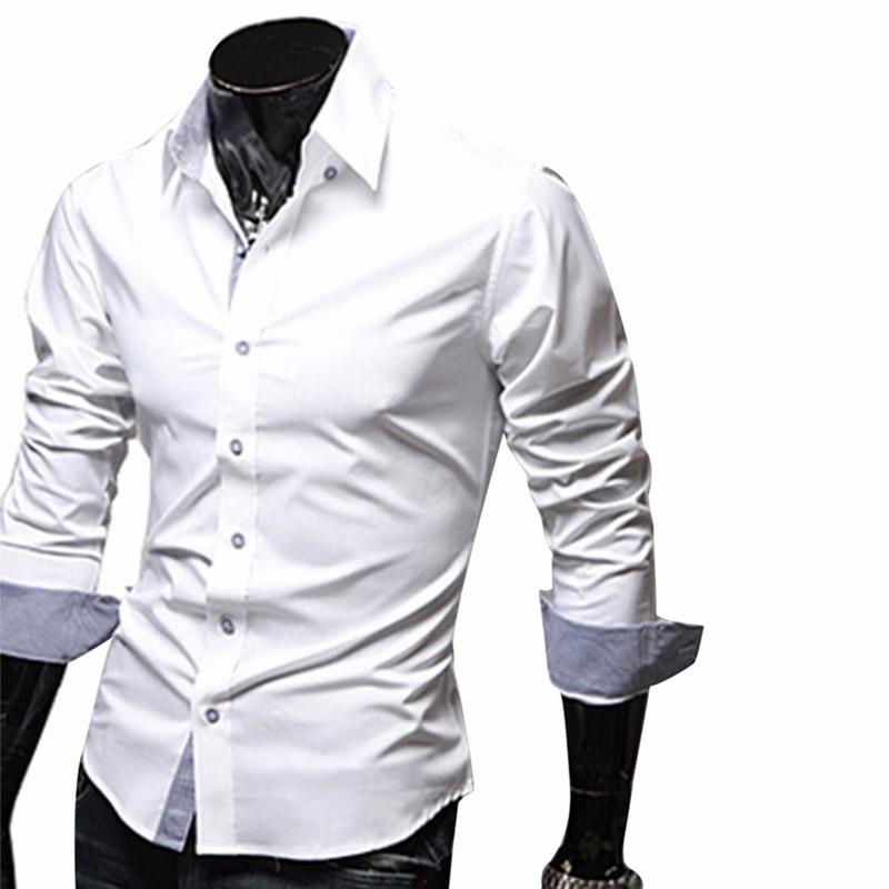 Jual Iit Men Shirt 2018 Spring New Brand Business Men S Slim Fit Dress Shirt Male Long Sleeve Casual Shirts Online November 2020 Blibli
