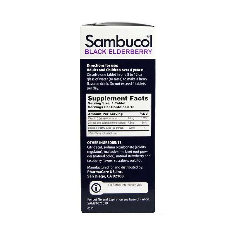 Jual Sambucol Black Elderberry Multivitamin 15 Effervescent Tablets Online November 2020 Blibli
