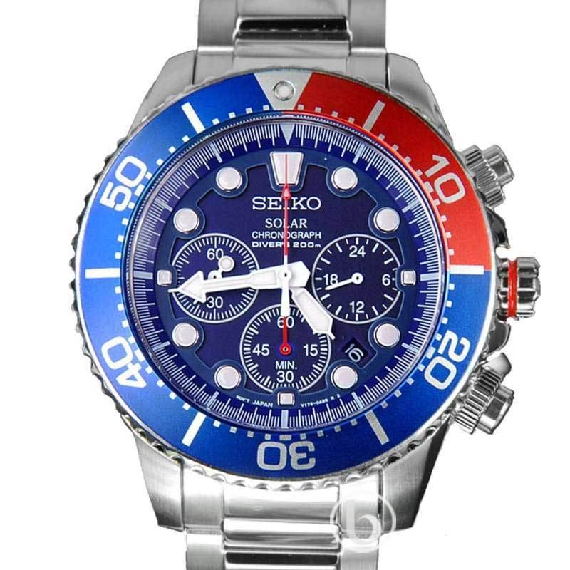 Seiko Chronograph Solar Jam Tangan Pria 