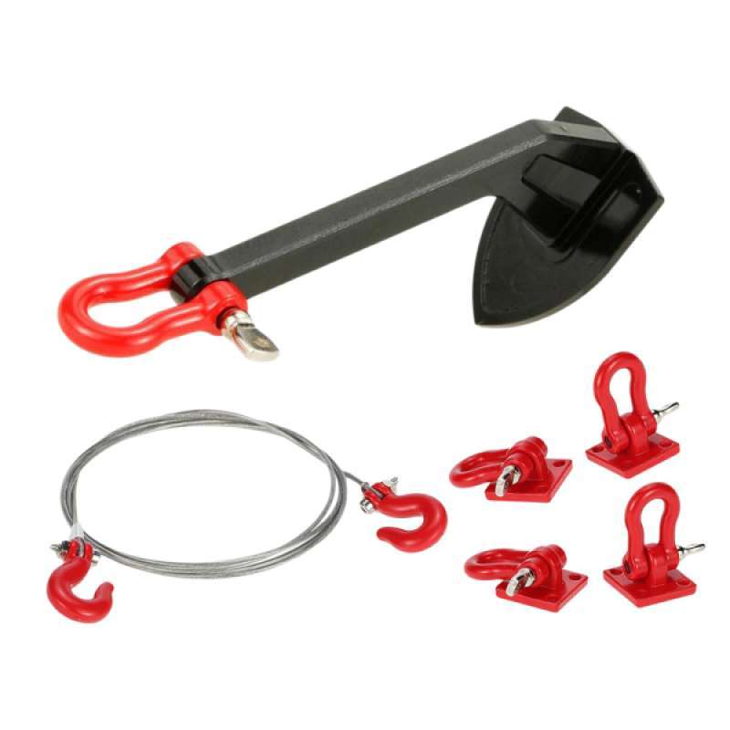 RC4WD RC Trailer Tow Rope Hook Winch Anchor Set for 1:10 Axial RC4WD RC Crawler 