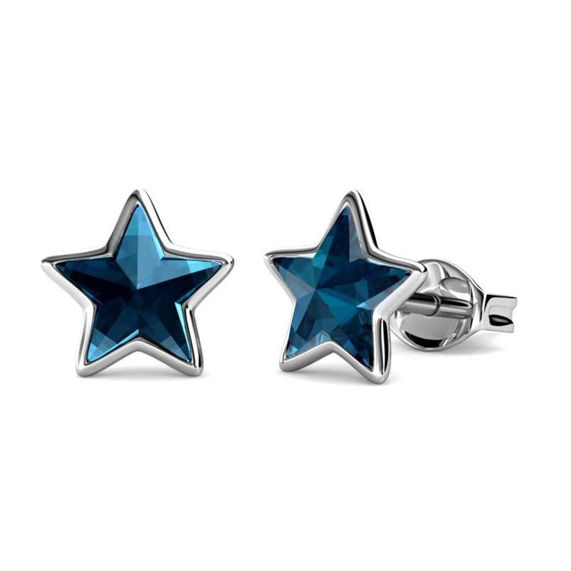 Jual Her Jewellery Etoile Crystal Earrings Biru di Seller Her