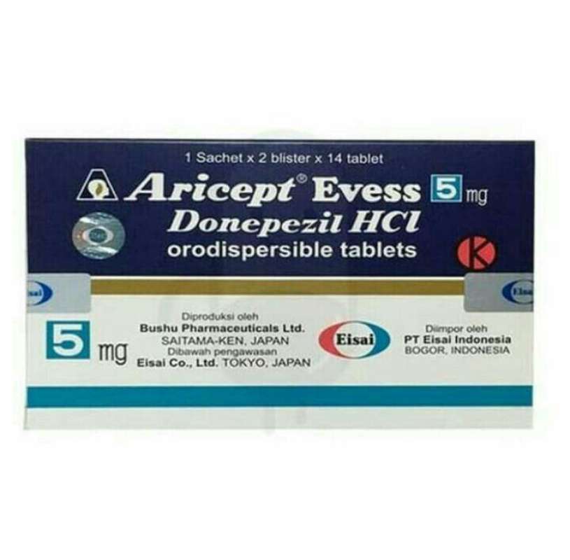 eisai aricept evess 5mg obat resep dokter strip isi 14 tablet