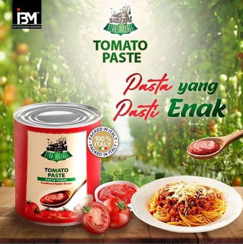 Jual Star Village Tomato Paste Pasta Tomat 400gr Produk Italia Online September 2020 Blibli Com