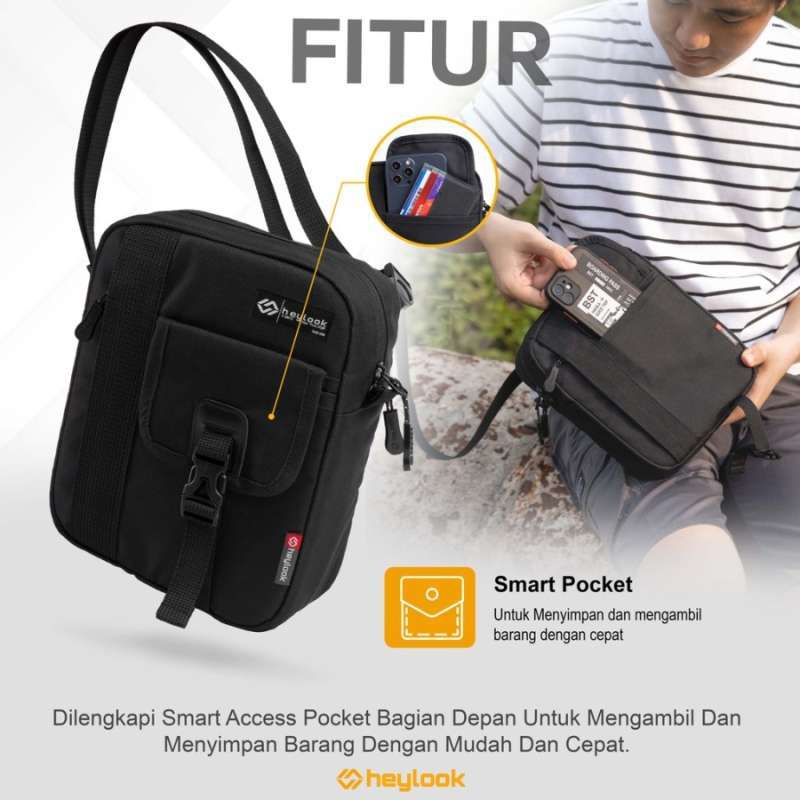 Jual Tas Selempang Sling Waist Bag Bahu Tesla Distro Pria Cowok