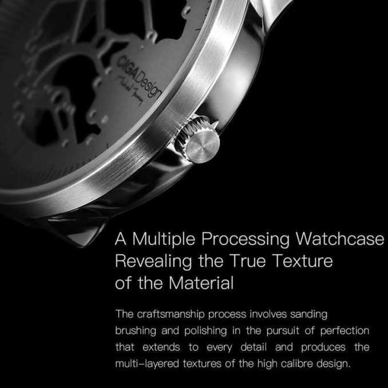 Xiaomi Ciga My Series Jam Tangan Mechanical Watch Skeleton Model Bulat Black Jakartanotebook Com