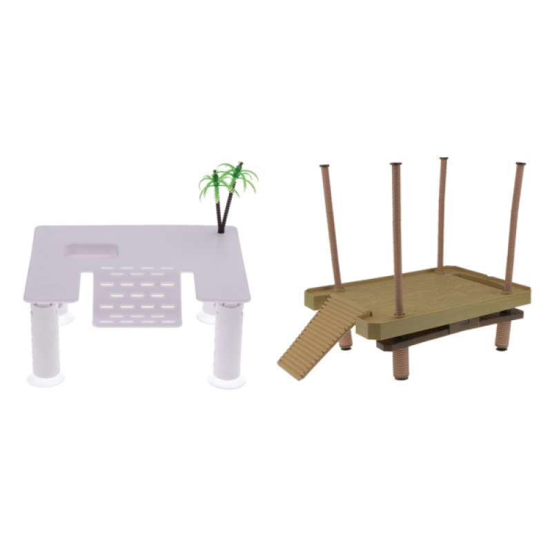 2x aquarium fish tank floating turtle pier reptile terrapin basking platform