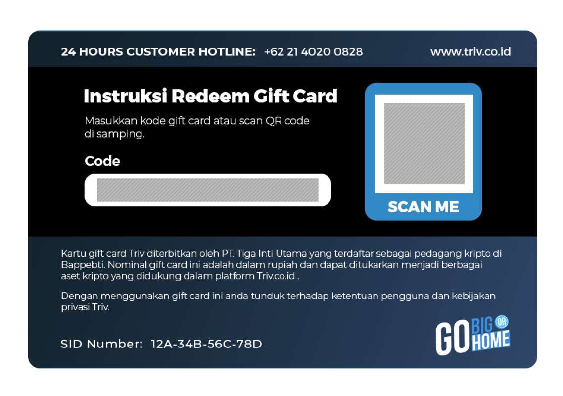 Jual Special Edition 2023 Voucher Fisik Crypto [rp 100.000] Triv Exchange  Di Seller Triv Flagship Store - Duri Kosambi, Kota Jakarta Barat | Blibli