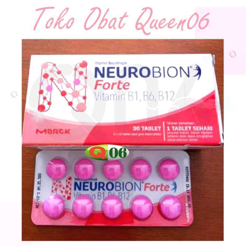 neurobion forte vitamin dan suplemen neutropik b1 b6 b12 merck per box original 30 tablet